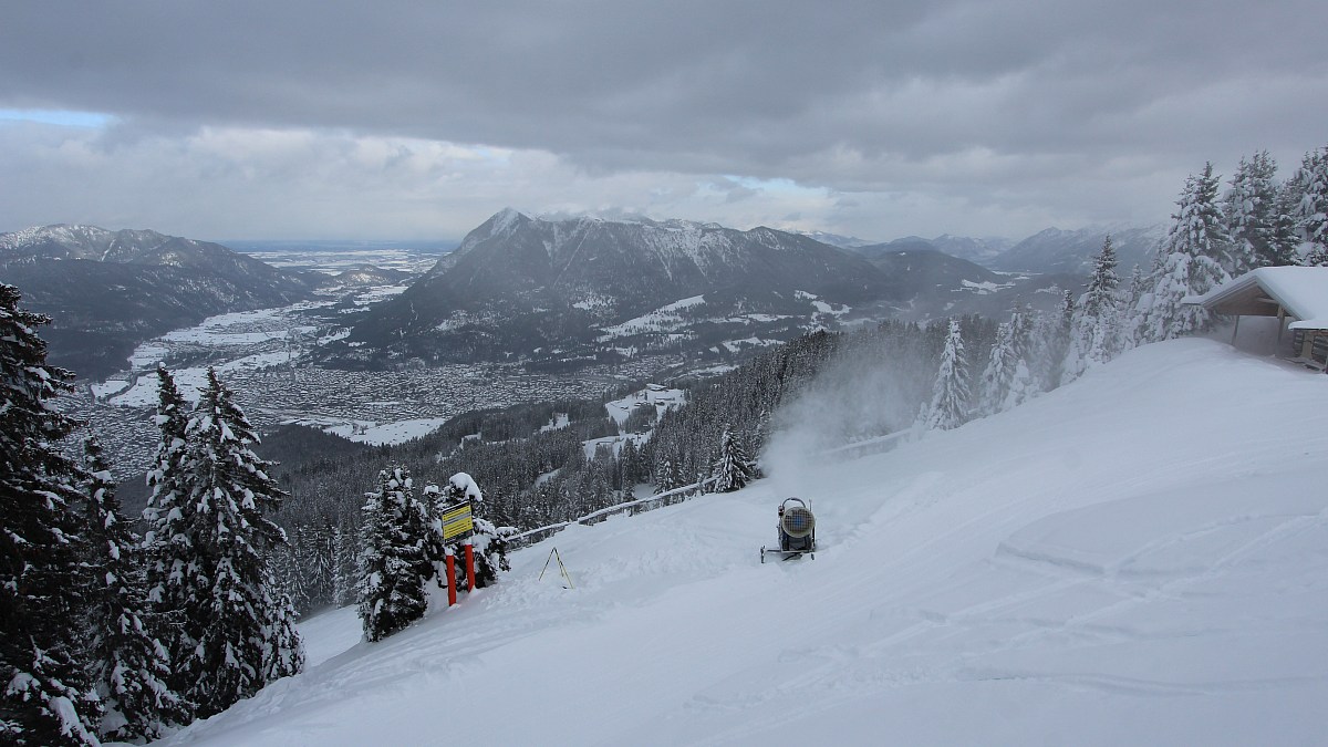 Kandahar Express Am Kreuzjoch Garmisch Classic Blick Nach Nordosten