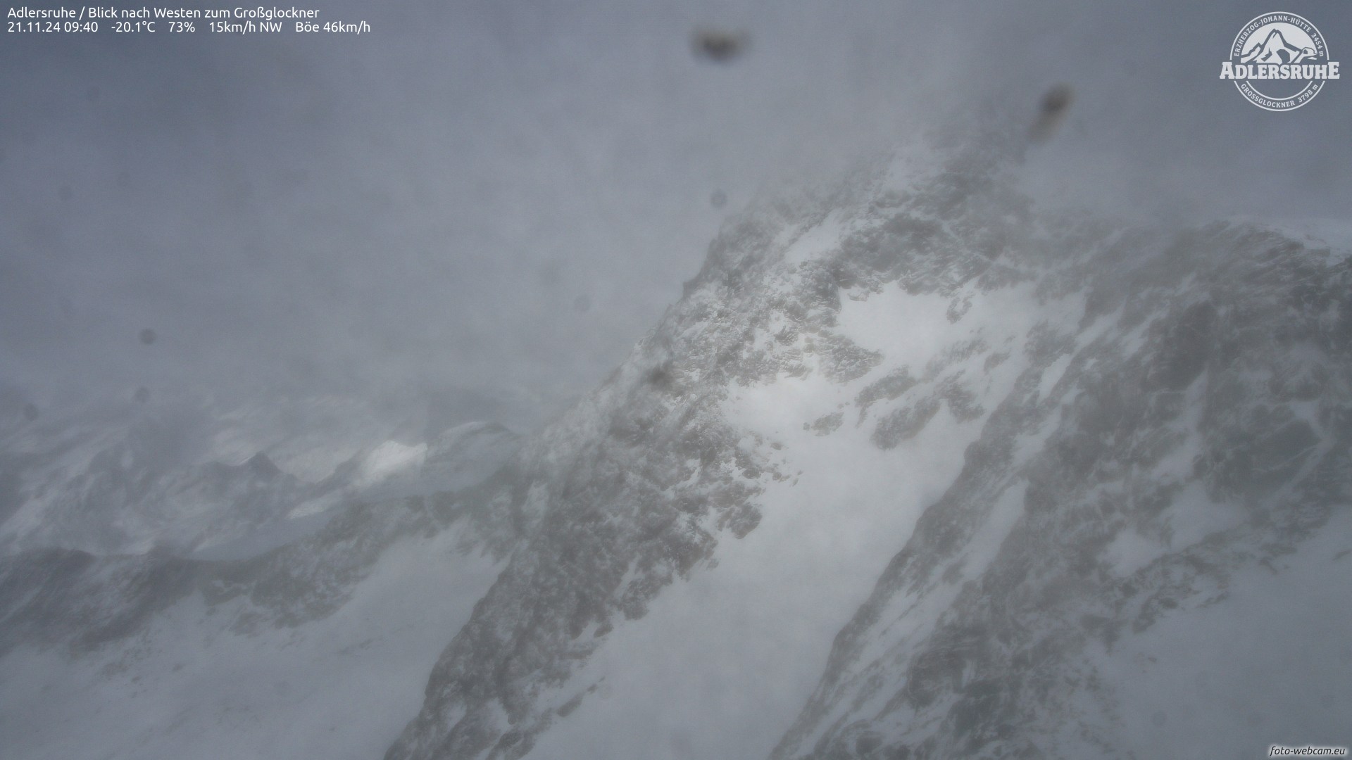 Webcam Adlersruhe mit Blick nach Westen zum Großglockner | © www.foto-webcam.eu