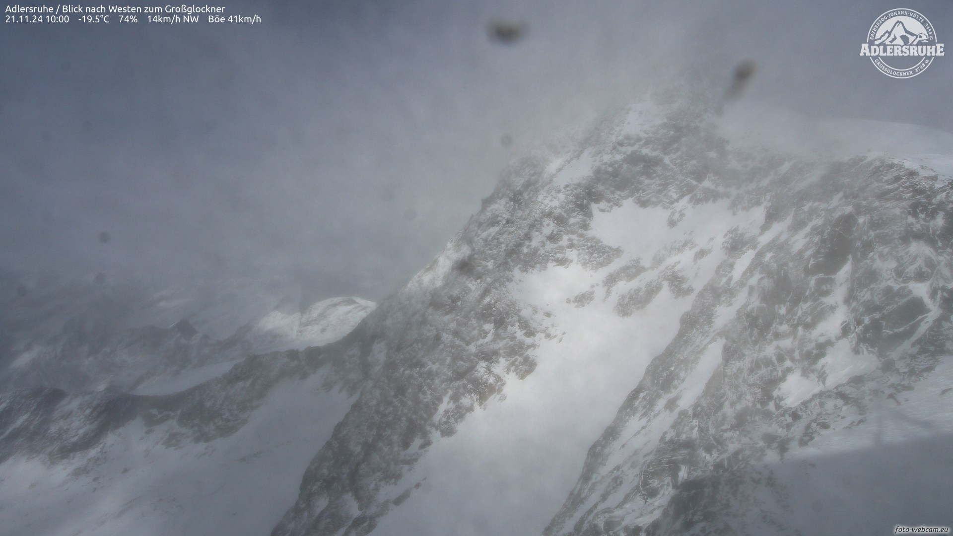 Webcam Adlersruhe mit Blick nach Westen zum Großglockner | © www.foto-webcam.eu