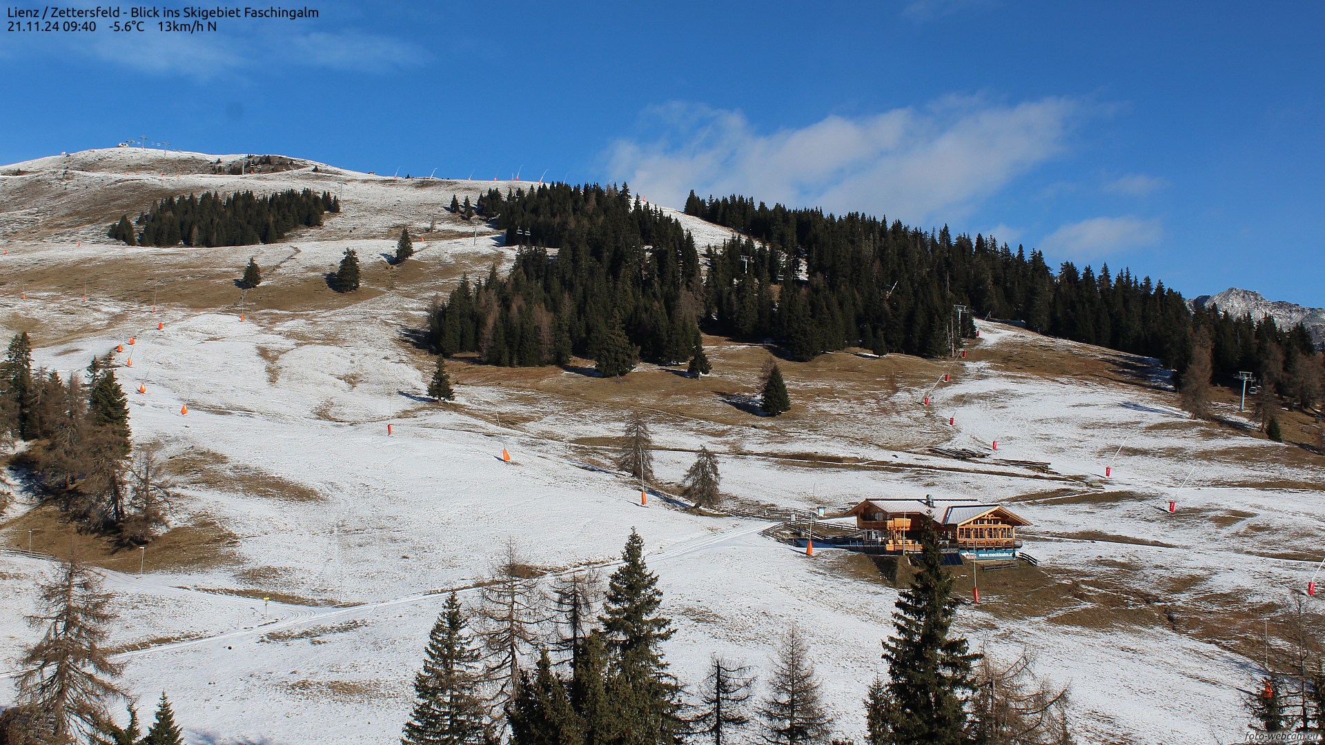 Webcam Lienz / Zettersfeld, Blick ins Skigebiet Faschingalm | © www.foto-webcam.eu