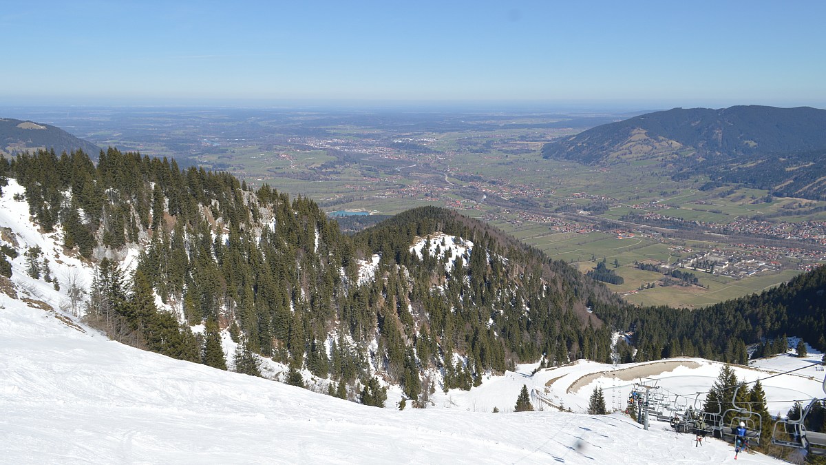 Brauneck Garland - Blick über Bad Tölz nach Norden - Foto-Webcam.eu