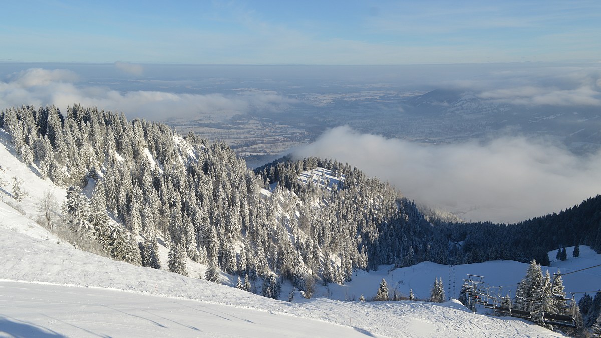 Brauneck Garland - Blick über Bad Tölz nach Norden - Foto-Webcam.eu