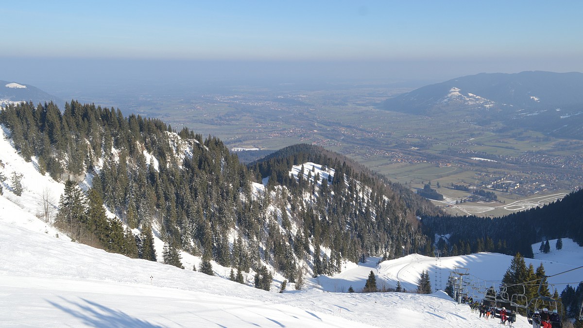 Brauneck Garland - Blick über Bad Tölz nach Norden - Foto-Webcam.eu