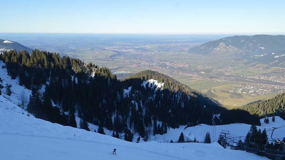 Brauneck Garland - Blick über Bad Tölz nach Norden - Foto-Webcam.eu