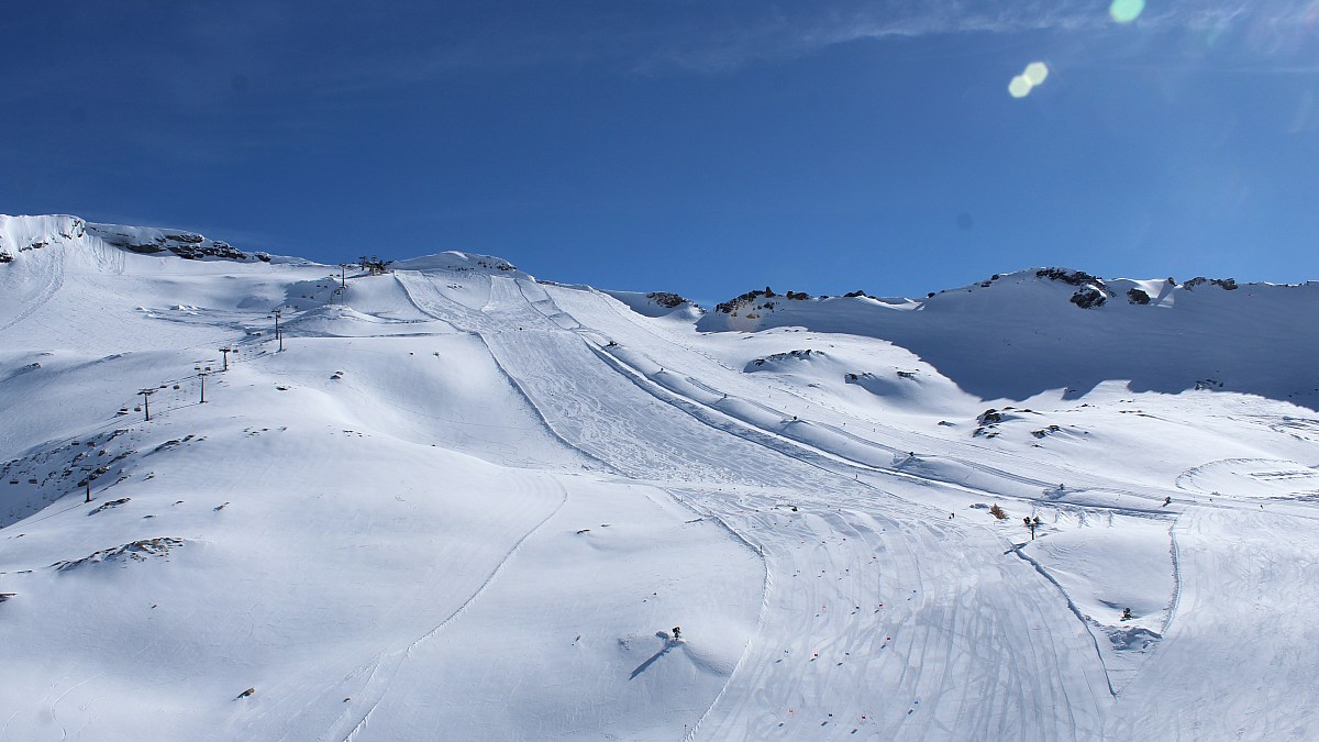 Mölltaler Gletscher / Bergstation Panoramabahn Klühspies - Blick nach ...