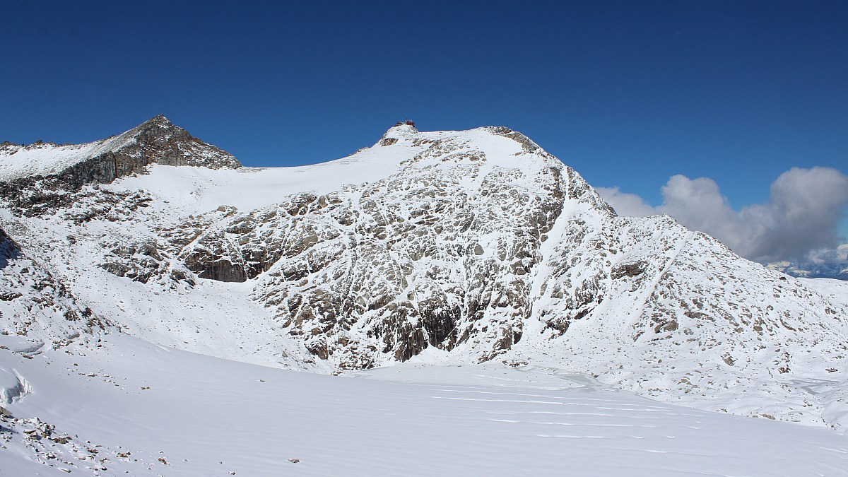 Goldbergkees 2 / Blick nach Nordwesten zum Hohen Sonnblick - Foto-Webcam.eu