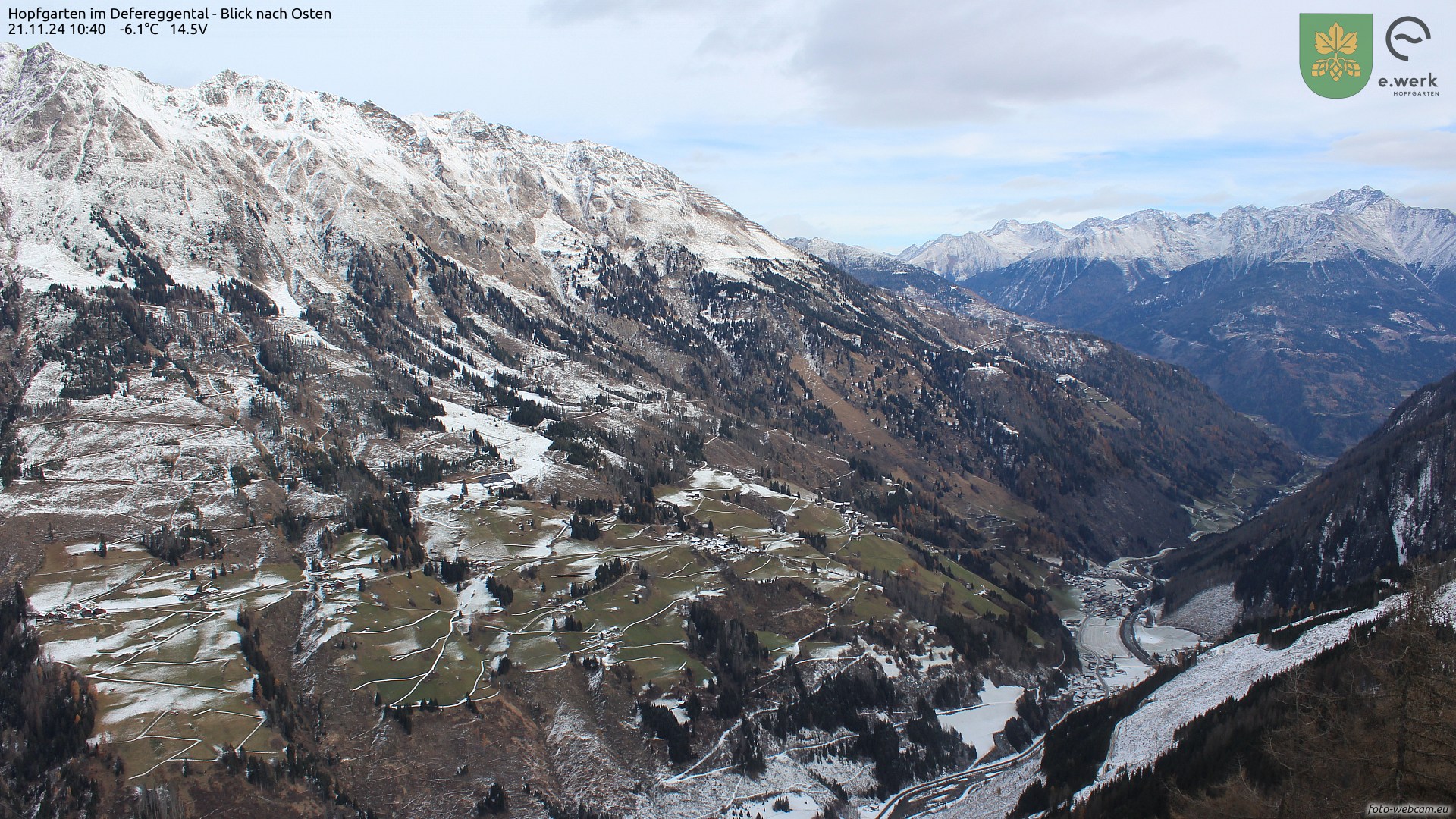 Webcam Hopfgarten im Defereggental, Blick nach Osten | © www.foto-webcam.eu