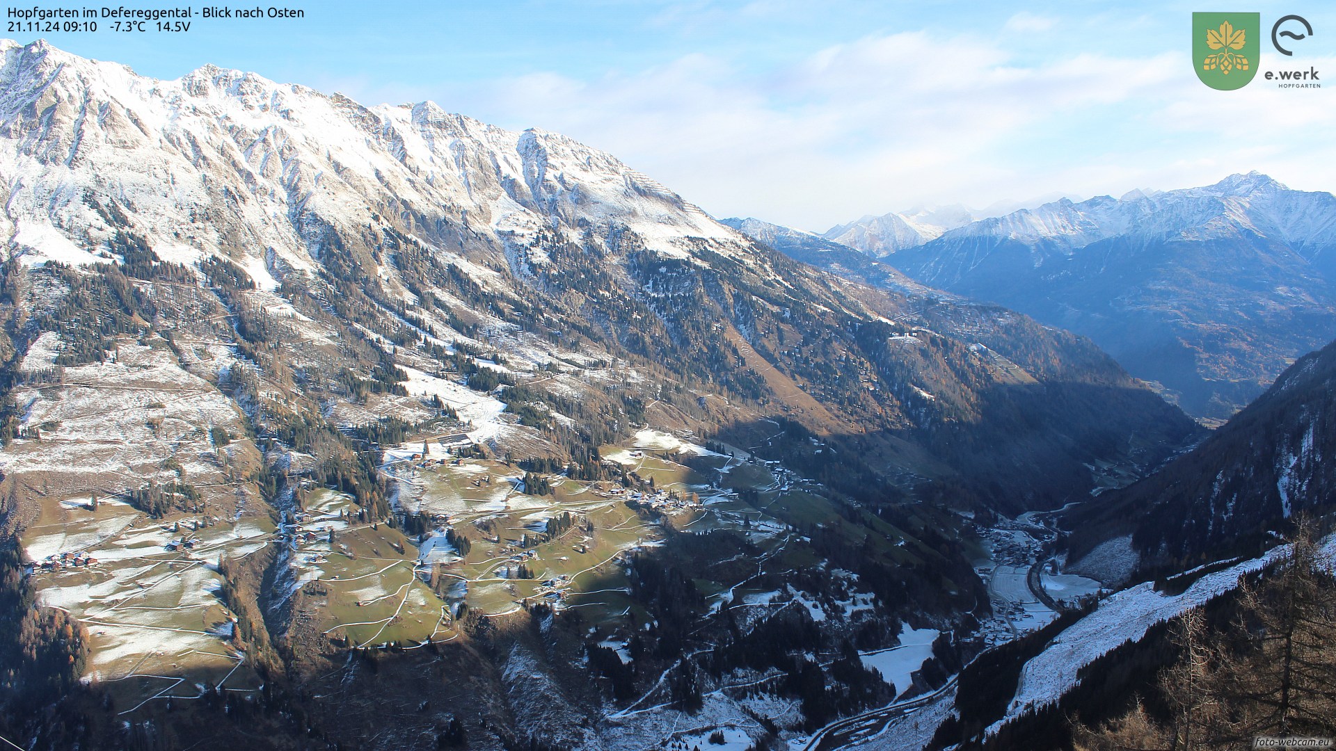 Webcam Hopfgarten im Defereggental, Blick nach Osten | © www.foto-webcam.eu