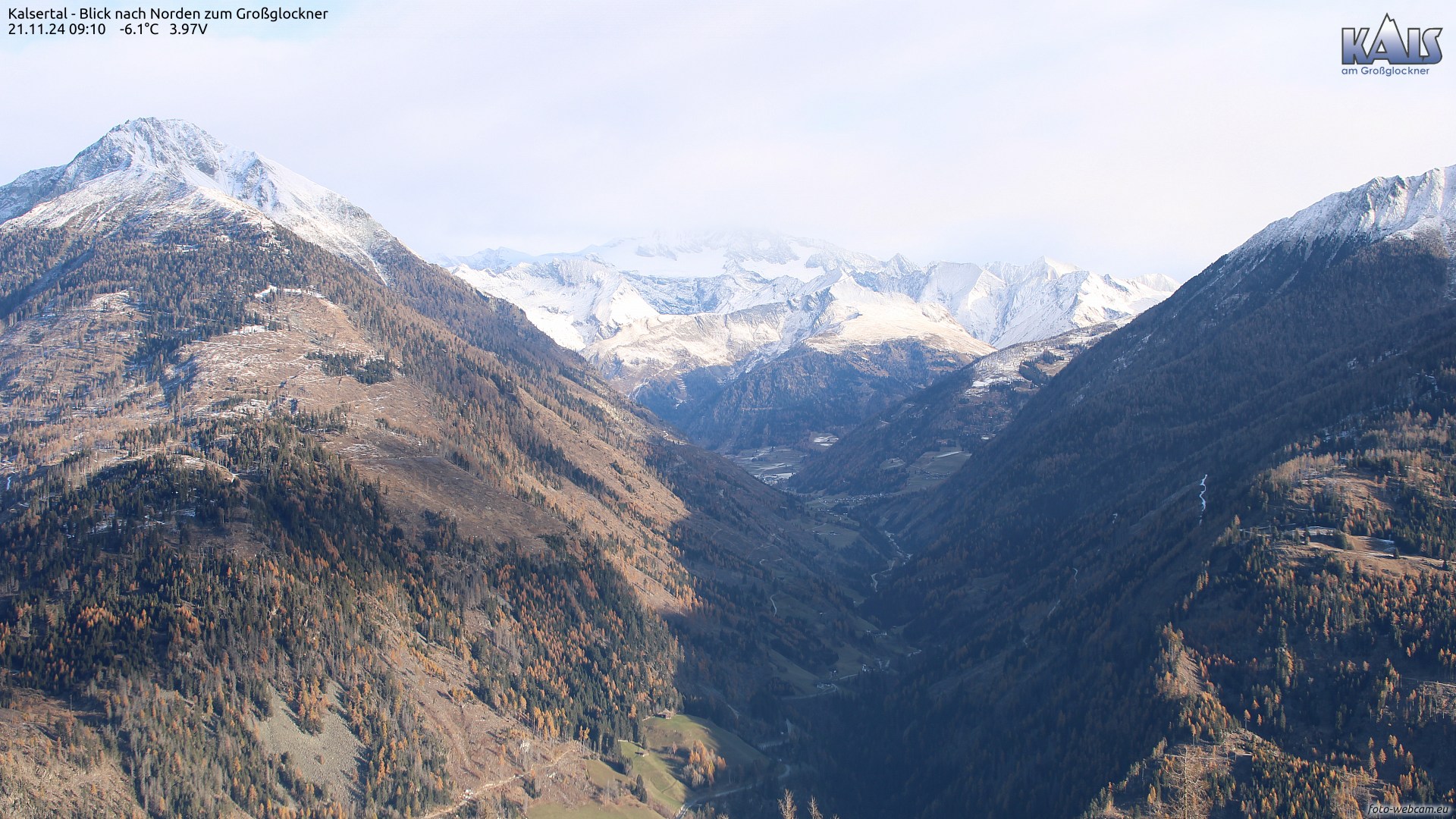 Webcam Kalsertal mit Blick nach Norden zum Großglockner | © www.foto-webcam.eu