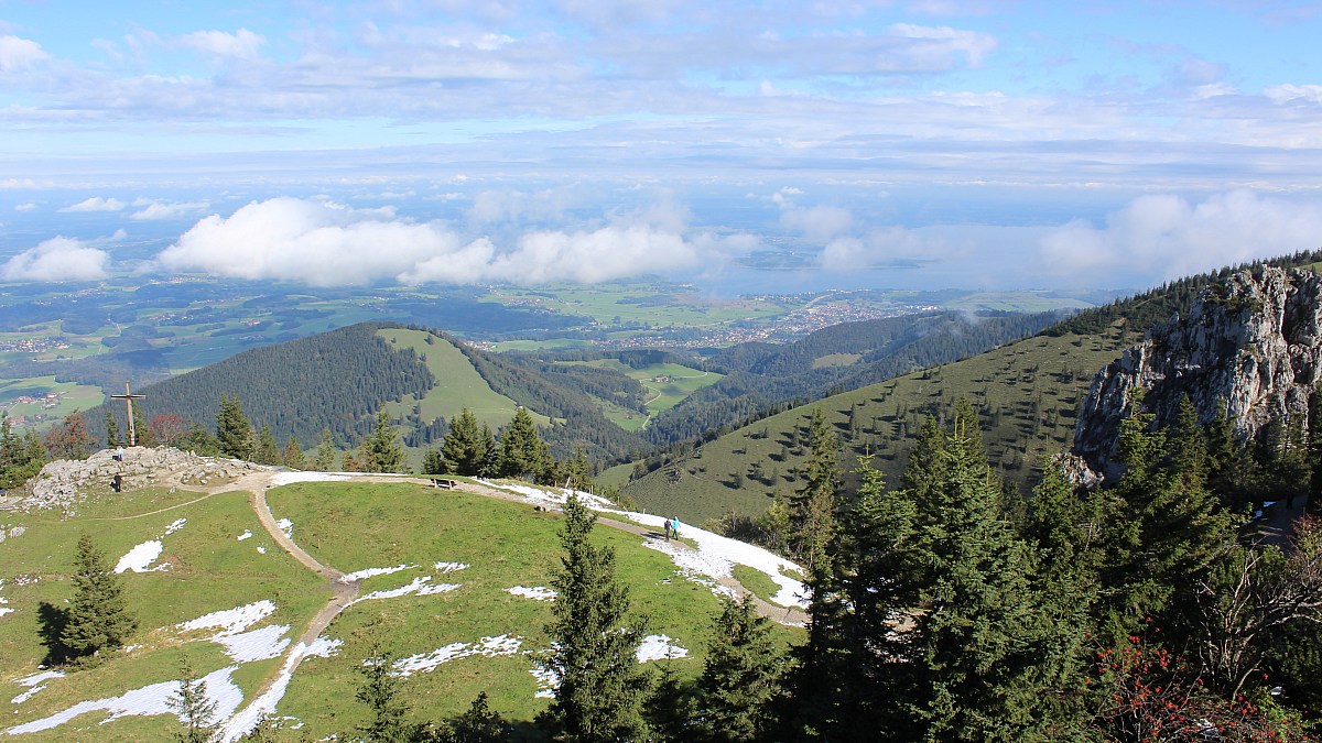 Kampenwand - Blick nach Norden über den Chiemsee - Foto-Webcam.eu