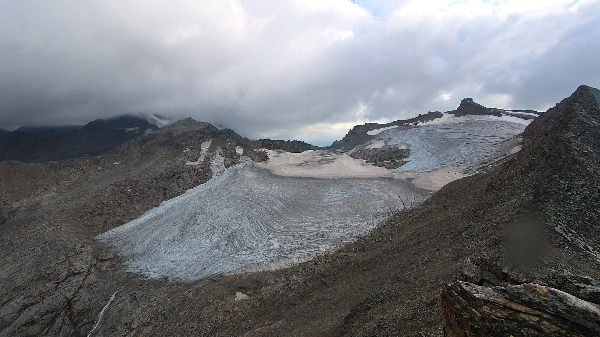 Kleinfleißkees - Blick nach Nordosten zum Hohen Sonnblick - Foto-Webcam.eu