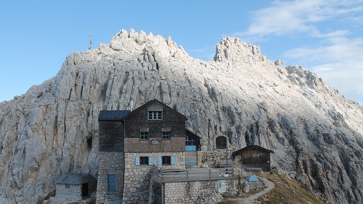 Meilerhütte - Wetterstein - Blick zur Hütte - Foto-Webcam.eu