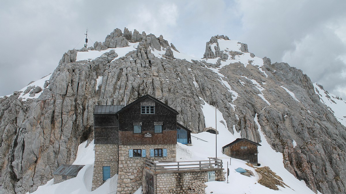 Meilerhütte - Wetterstein - Blick zur Hütte - Foto-Webcam.eu