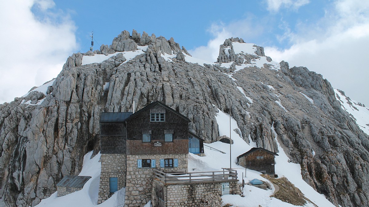 Meilerhütte - Wetterstein - Blick zur Hütte - Foto-Webcam.eu