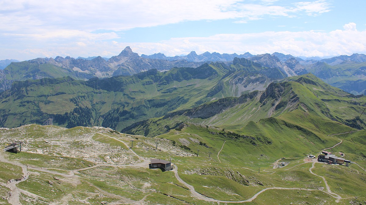 Nebelhornbahn Gipfelstation - Oberstdorf - Blick nach Südosten - Foto ...