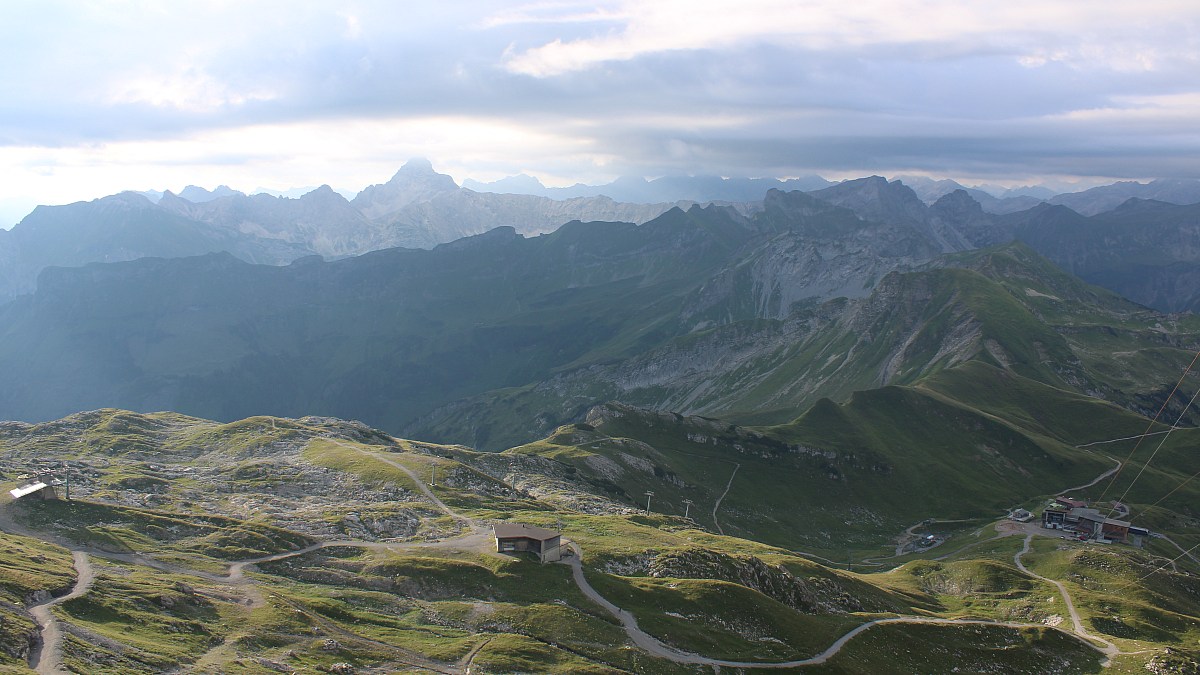 Nebelhornbahn Gipfelstation - Oberstdorf - Blick nach Südosten - Foto ...