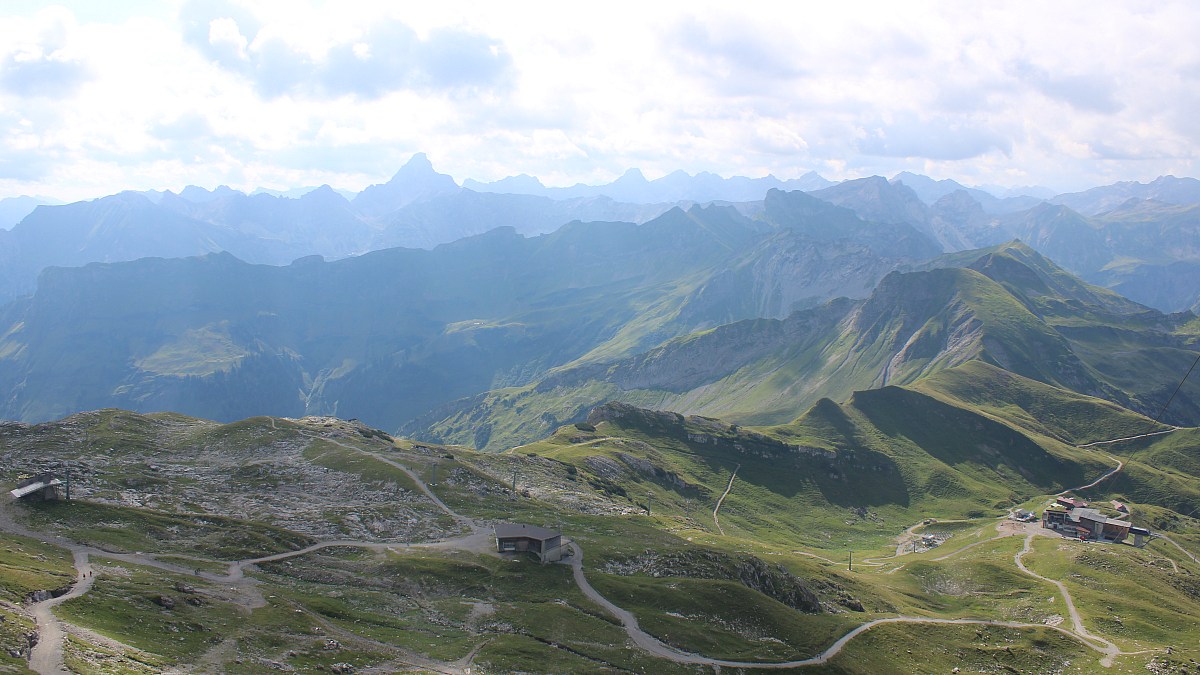 Nebelhornbahn Gipfelstation - Oberstdorf - Blick nach Südosten - Foto ...