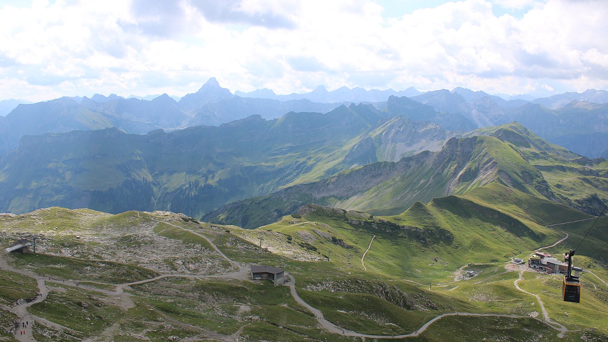 Nebelhornbahn Gipfelstation - Oberstdorf - Blick nach Südosten - Foto ...