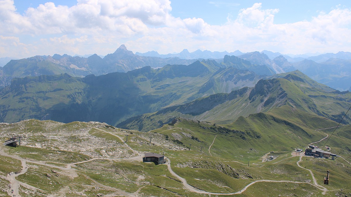 Nebelhornbahn Gipfelstation - Oberstdorf - Blick nach Südosten - Foto ...