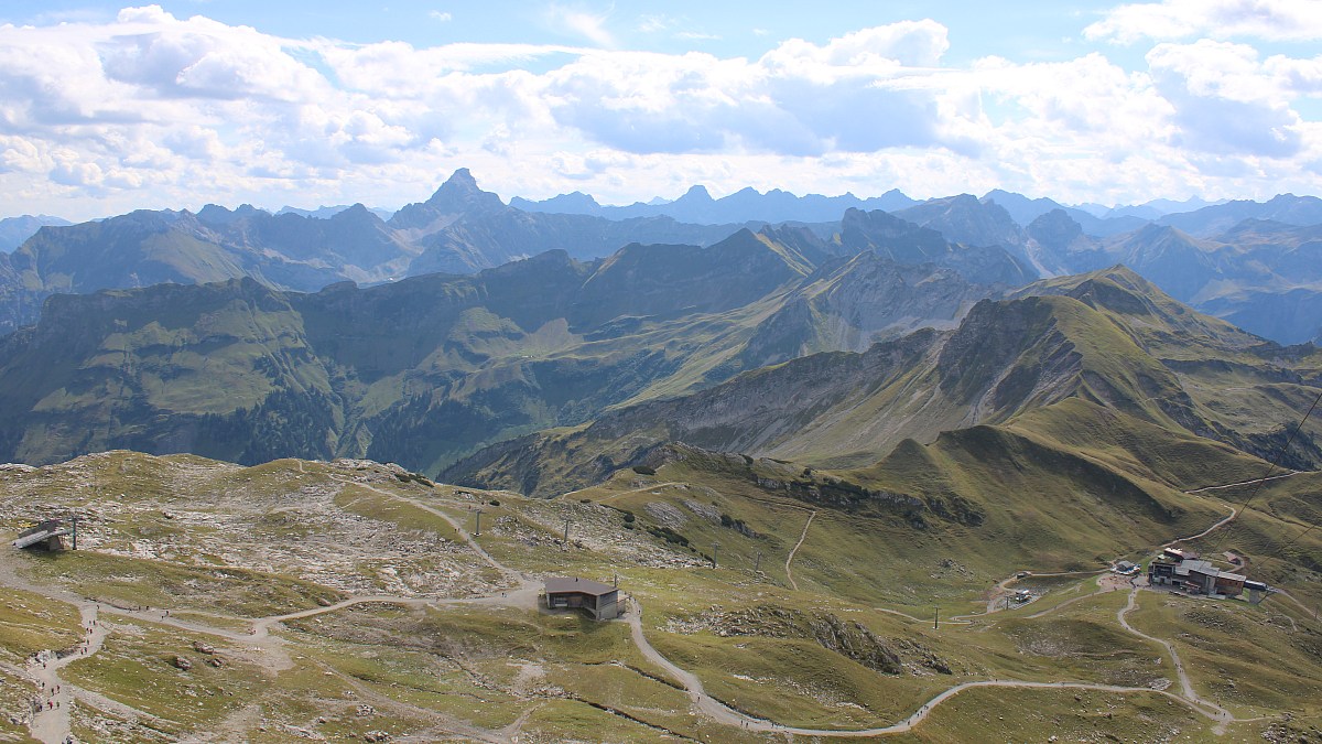 Nebelhornbahn Gipfelstation - Oberstdorf - Blick nach Südosten - Foto ...