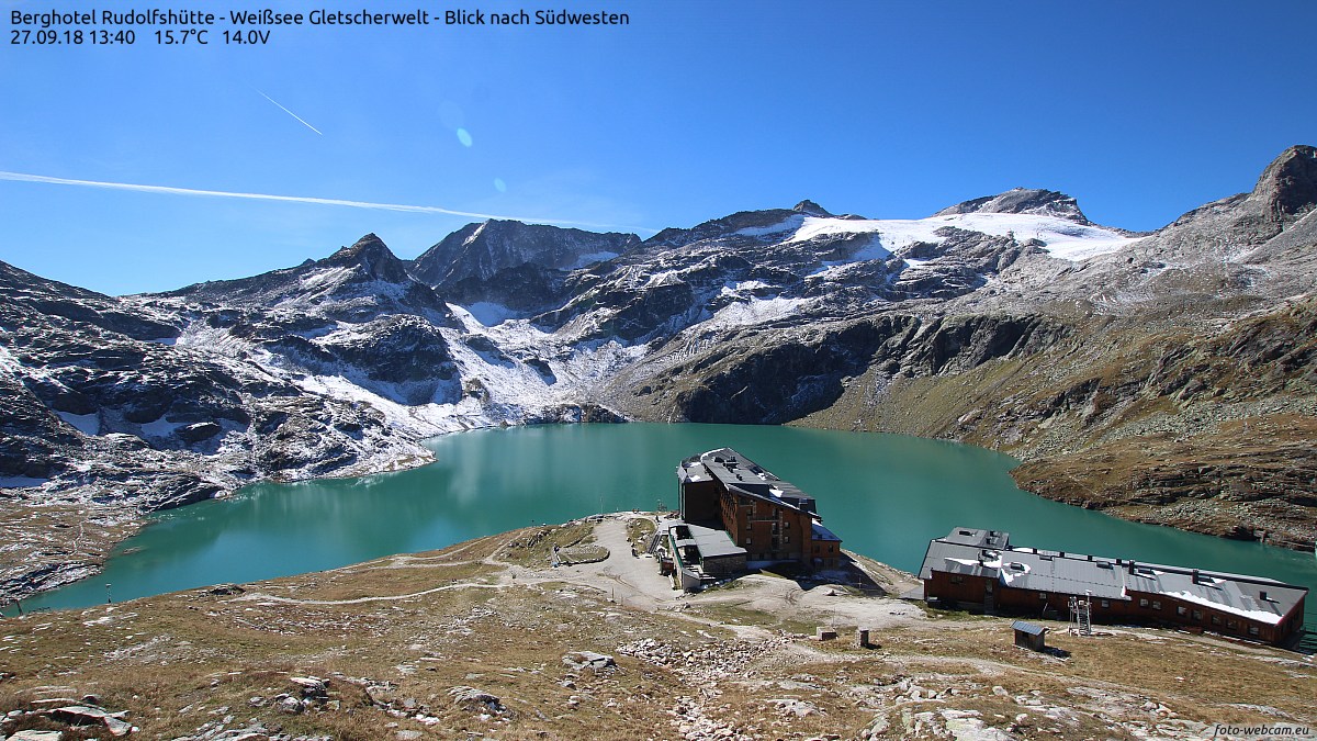 Berghotel Rudolfshütte - Weißsee Gletscherwelt - Blick nach Südwesten ...