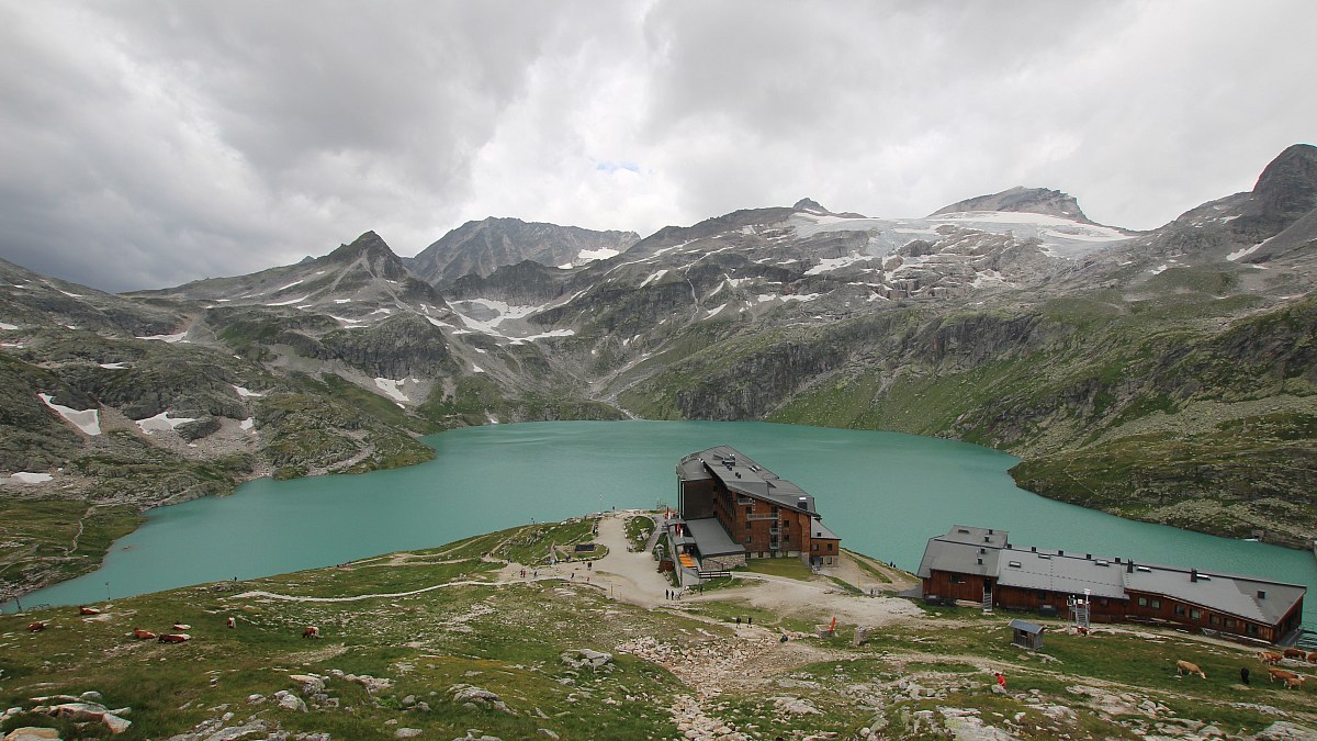 Berghotel Rudolfshütte - Weißsee Gletscherwelt - Blick nach Südwesten ...