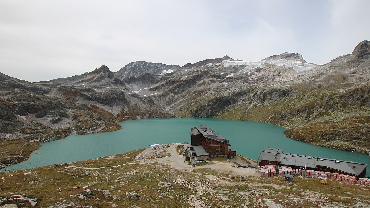 Berghotel Rudolfshütte - Weißsee Gletscherwelt - Blick nach Südwesten ...