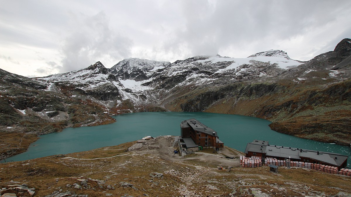 Berghotel Rudolfshütte - Weißsee Gletscherwelt - Blick nach Südwesten ...