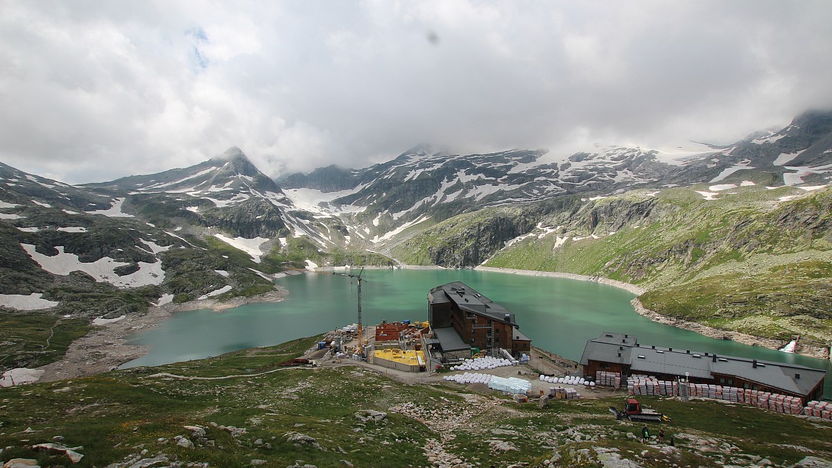 Berghotel Rudolfshütte - Weißsee Gletscherwelt - Blick nach Südwesten ...