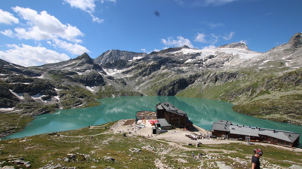 Berghotel Rudolfshütte - Weißsee Gletscherwelt - Blick nach Südwesten ...