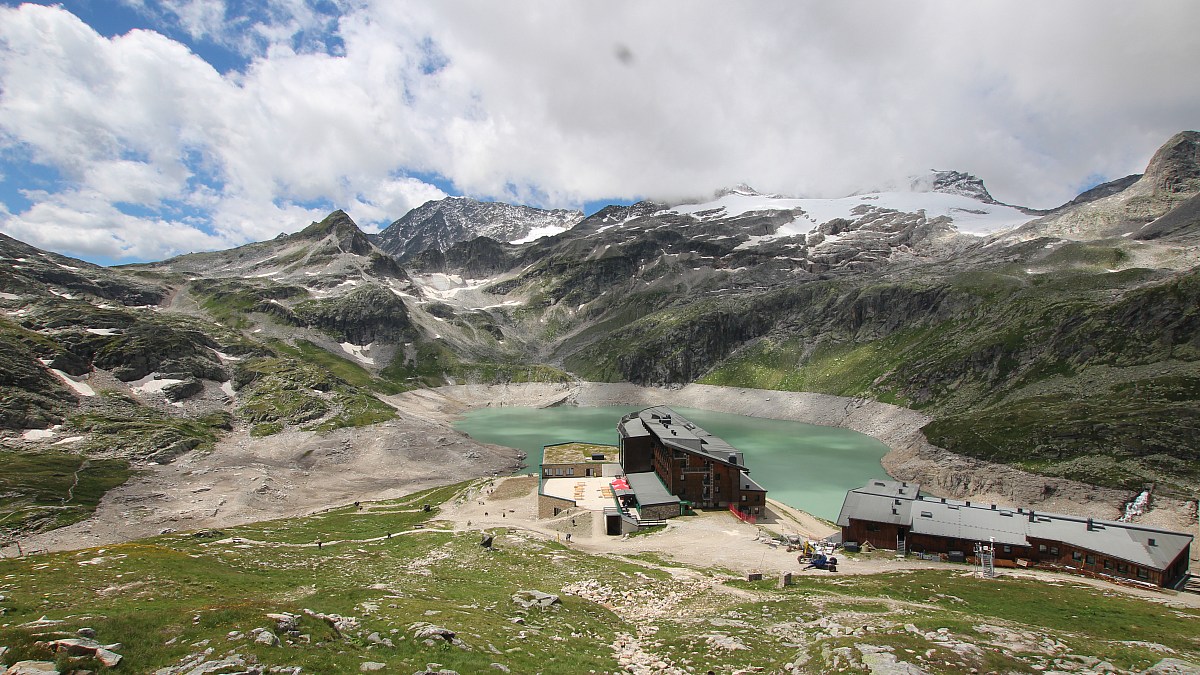 Berghotel Rudolfshütte - Weißsee Gletscherwelt - Blick nach Südwesten ...