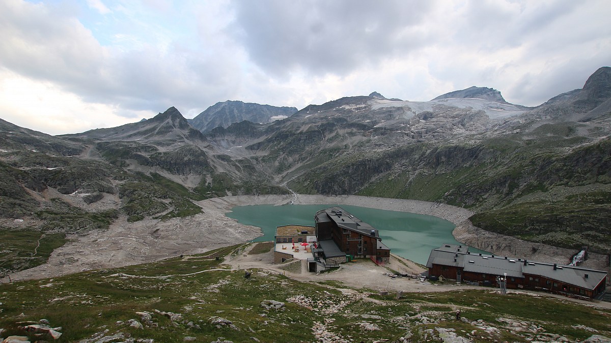 Berghotel Rudolfshütte - Weißsee Gletscherwelt - Blick nach Südwesten ...