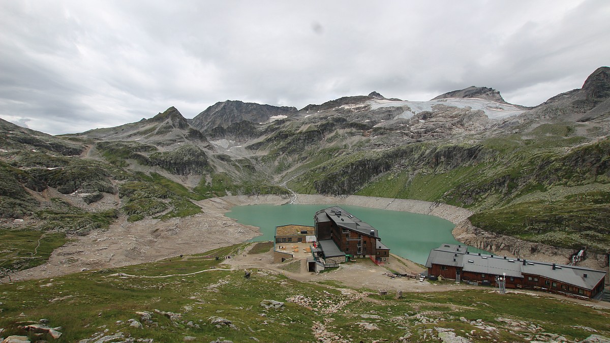 Berghotel Rudolfshütte - Weißsee Gletscherwelt - Blick nach Südwesten ...