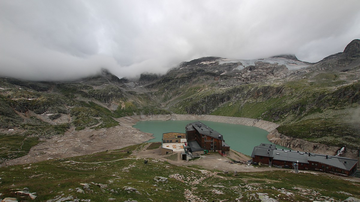 Berghotel Rudolfshütte - Weißsee Gletscherwelt - Blick nach Südwesten ...