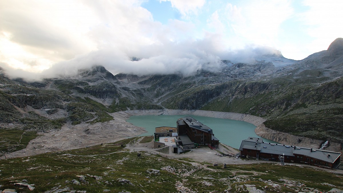 Berghotel Rudolfshütte - Weißsee Gletscherwelt - Blick nach Südwesten ...