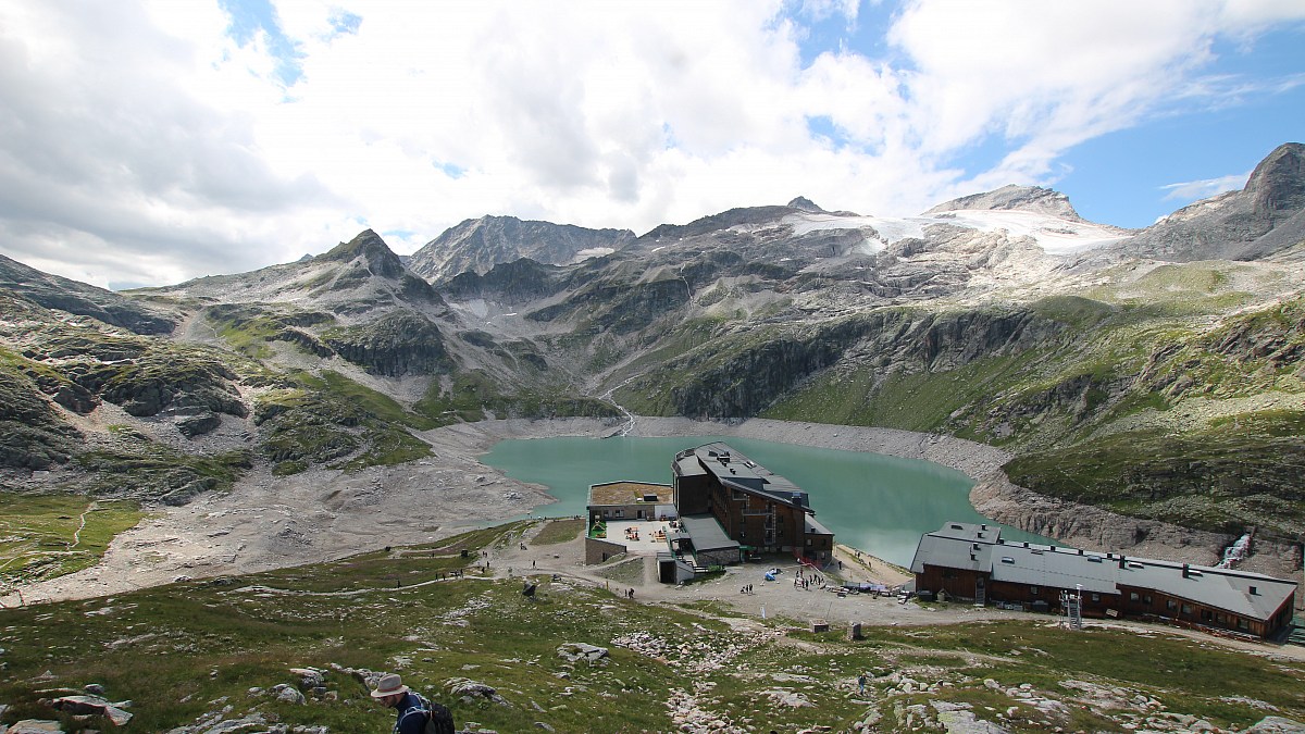 Berghotel Rudolfshütte - Weißsee Gletscherwelt - Blick nach Südwesten ...