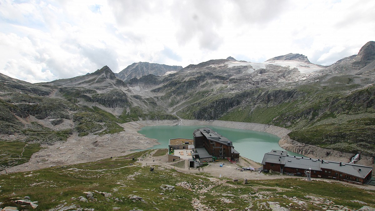 Berghotel Rudolfshütte - Weißsee Gletscherwelt - Blick nach Südwesten ...