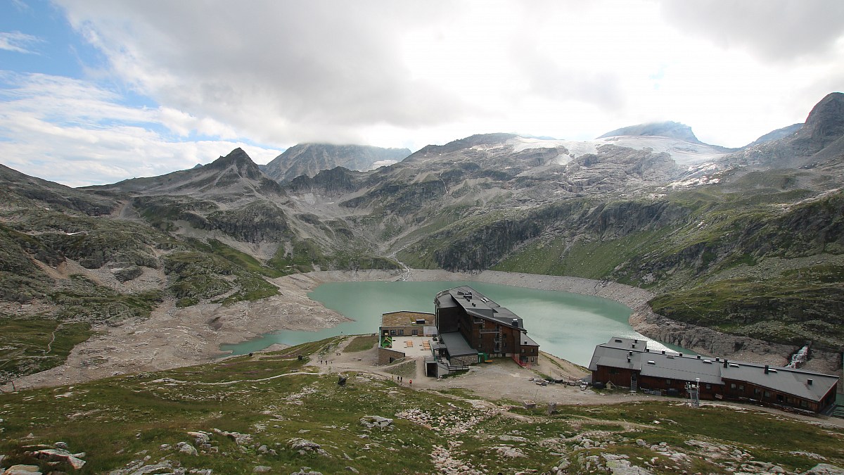 Berghotel Rudolfshütte - Weißsee Gletscherwelt - Blick nach Südwesten ...