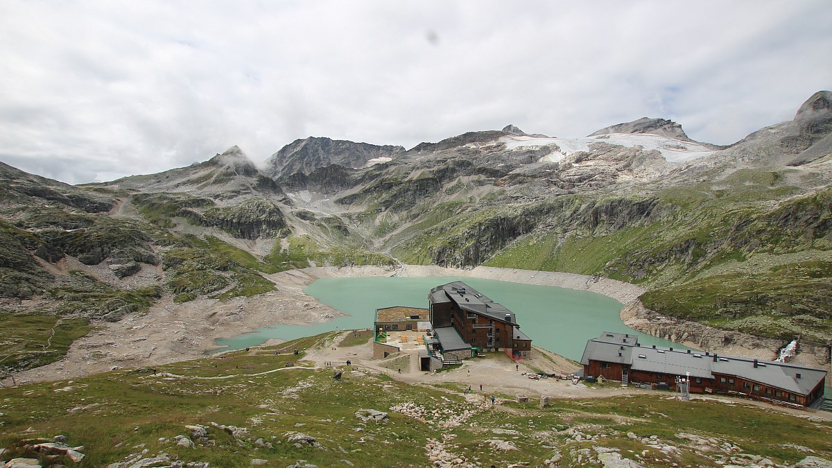 Berghotel Rudolfshütte - Weißsee Gletscherwelt - Blick nach Südwesten ...