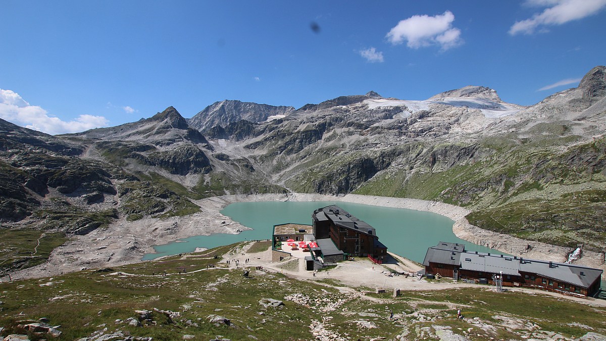 Berghotel Rudolfshütte - Weißsee Gletscherwelt - Blick nach Südwesten ...