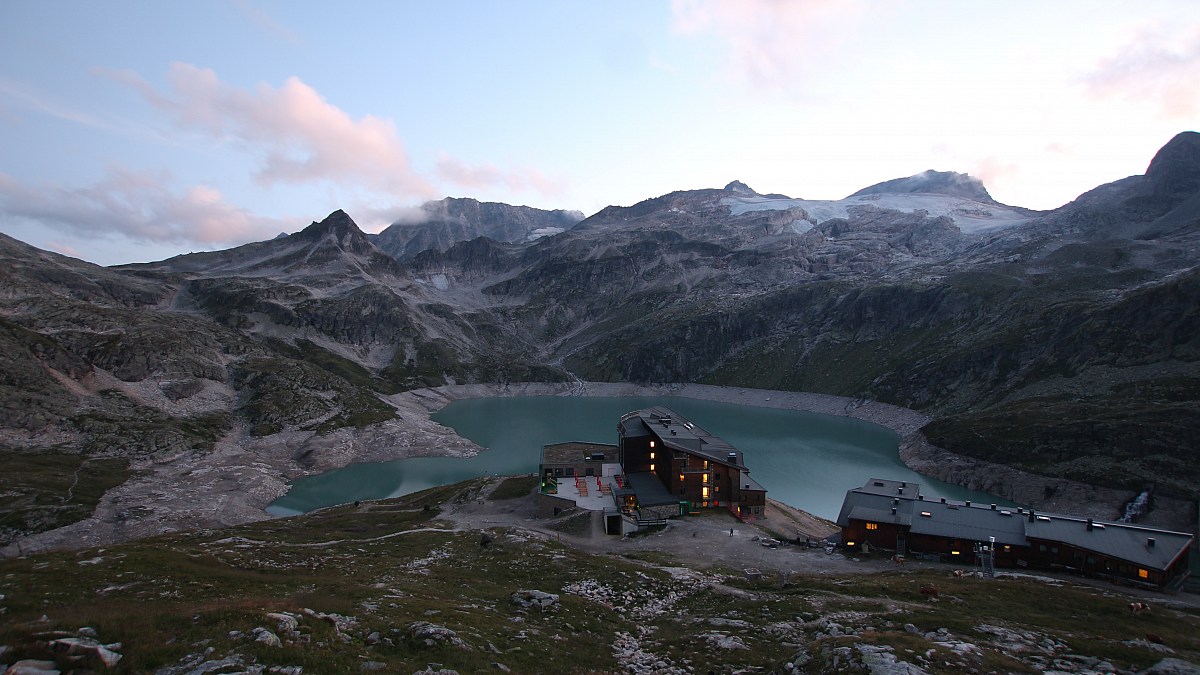 Berghotel Rudolfshütte - Weißsee Gletscherwelt - Blick nach Südwesten ...