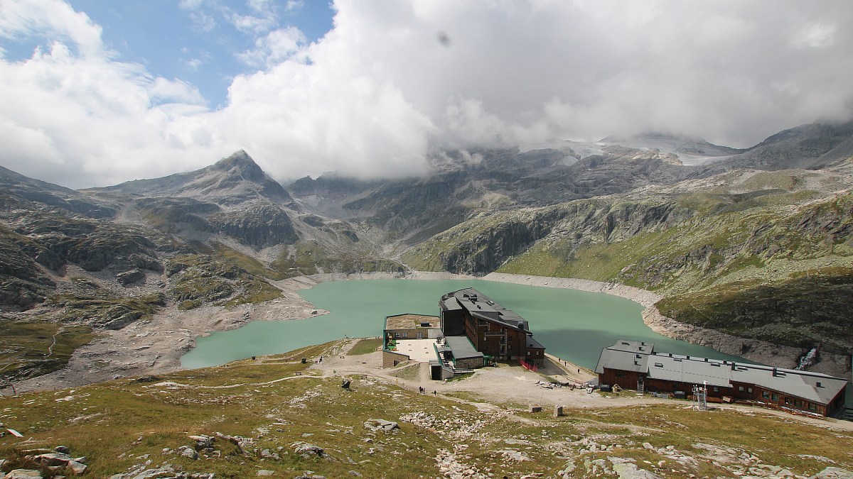 Berghotel Rudolfshütte - Weißsee Gletscherwelt - Blick nach Südwesten ...