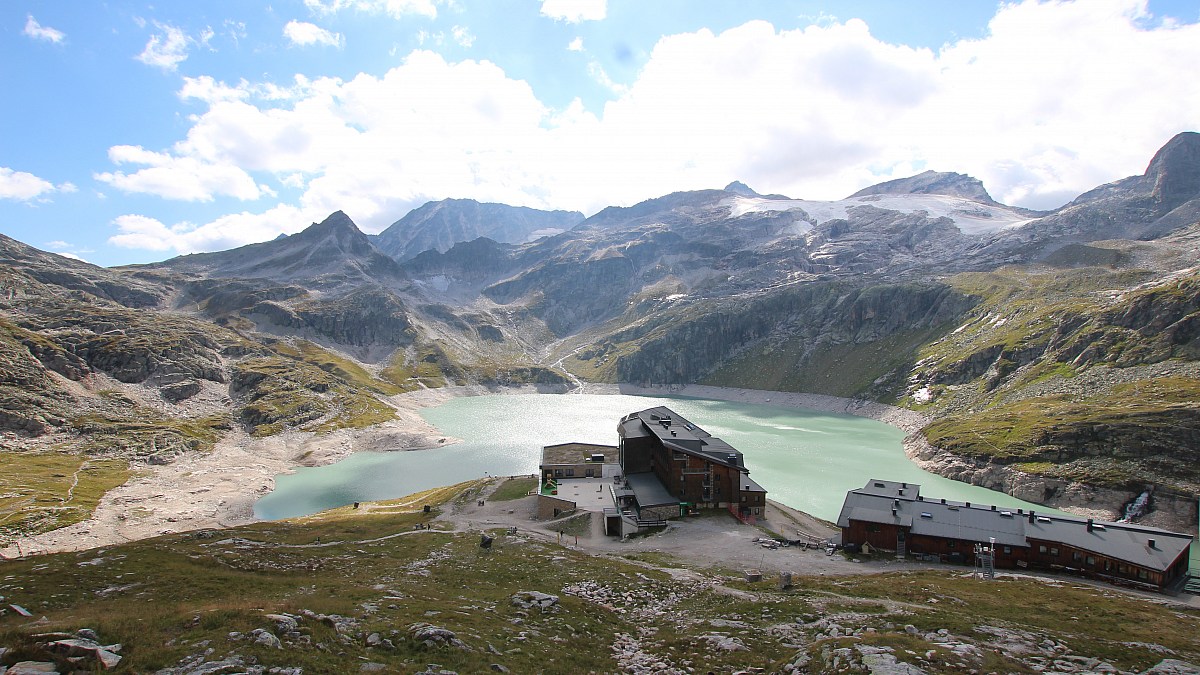 Berghotel Rudolfshütte - Weißsee Gletscherwelt - Blick nach Südwesten ...