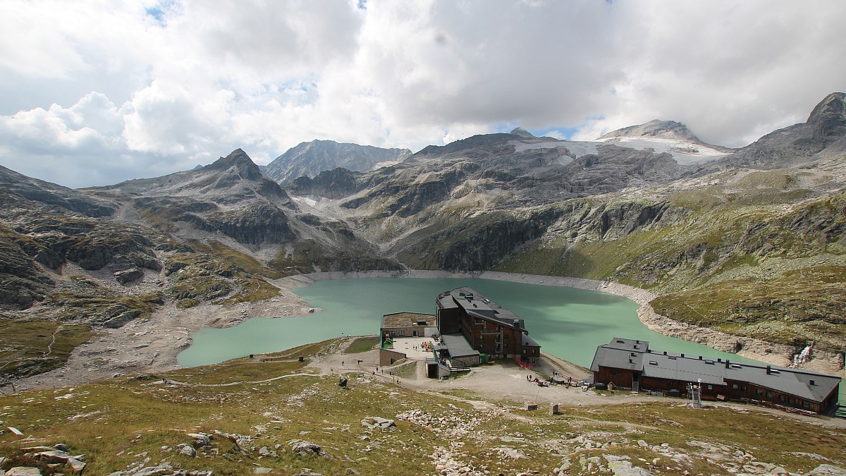 Berghotel Rudolfshütte - Weißsee Gletscherwelt - Blick nach Südwesten ...