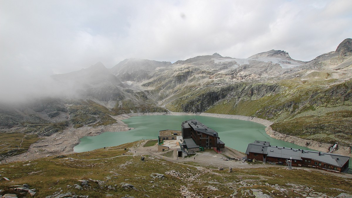 Berghotel Rudolfshütte - Weißsee Gletscherwelt - Blick nach Südwesten ...