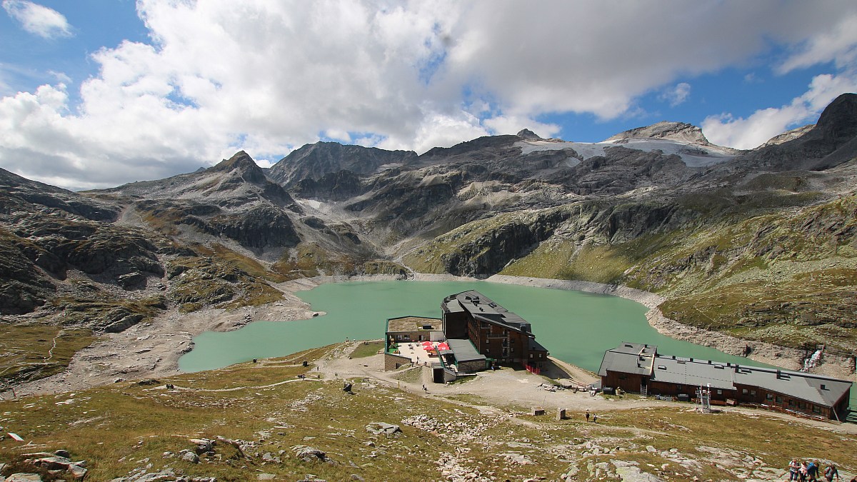 Berghotel Rudolfshütte - Weißsee Gletscherwelt - Blick nach Südwesten ...