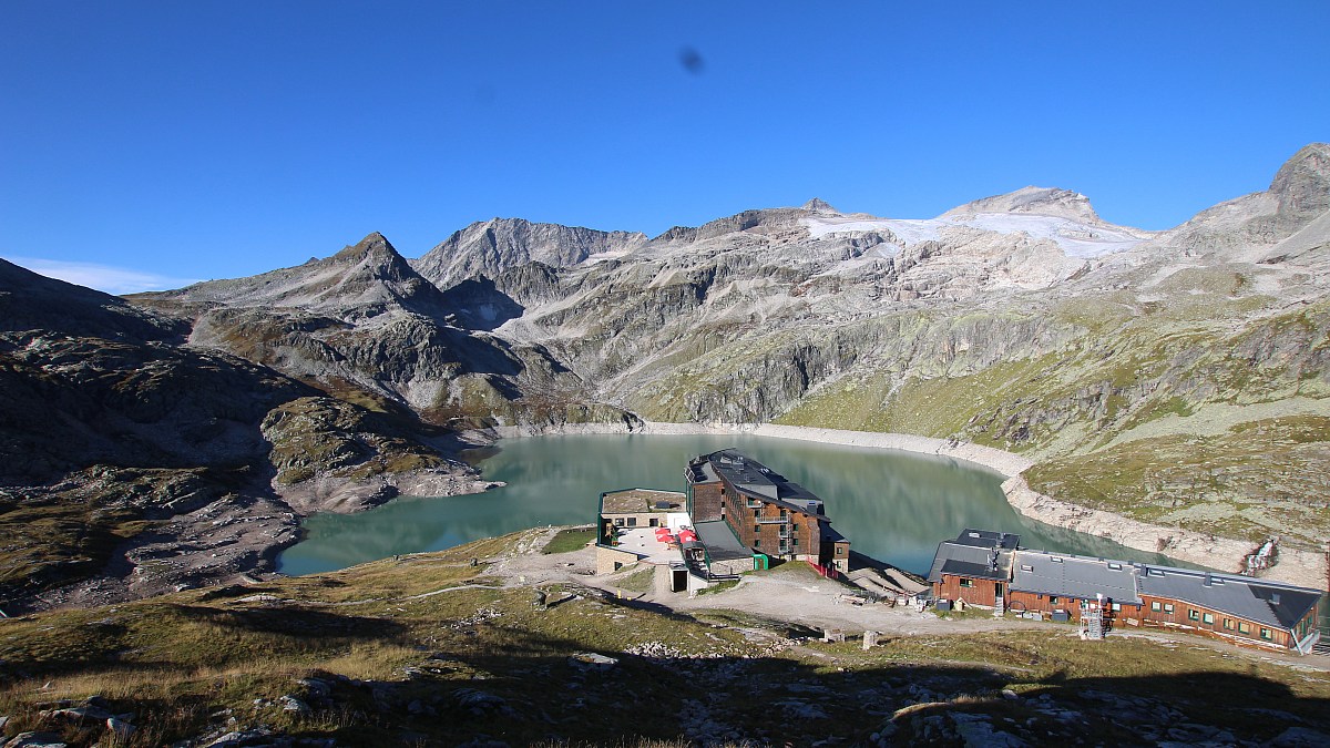 Berghotel Rudolfshütte - Weißsee Gletscherwelt - Blick nach Südwesten ...