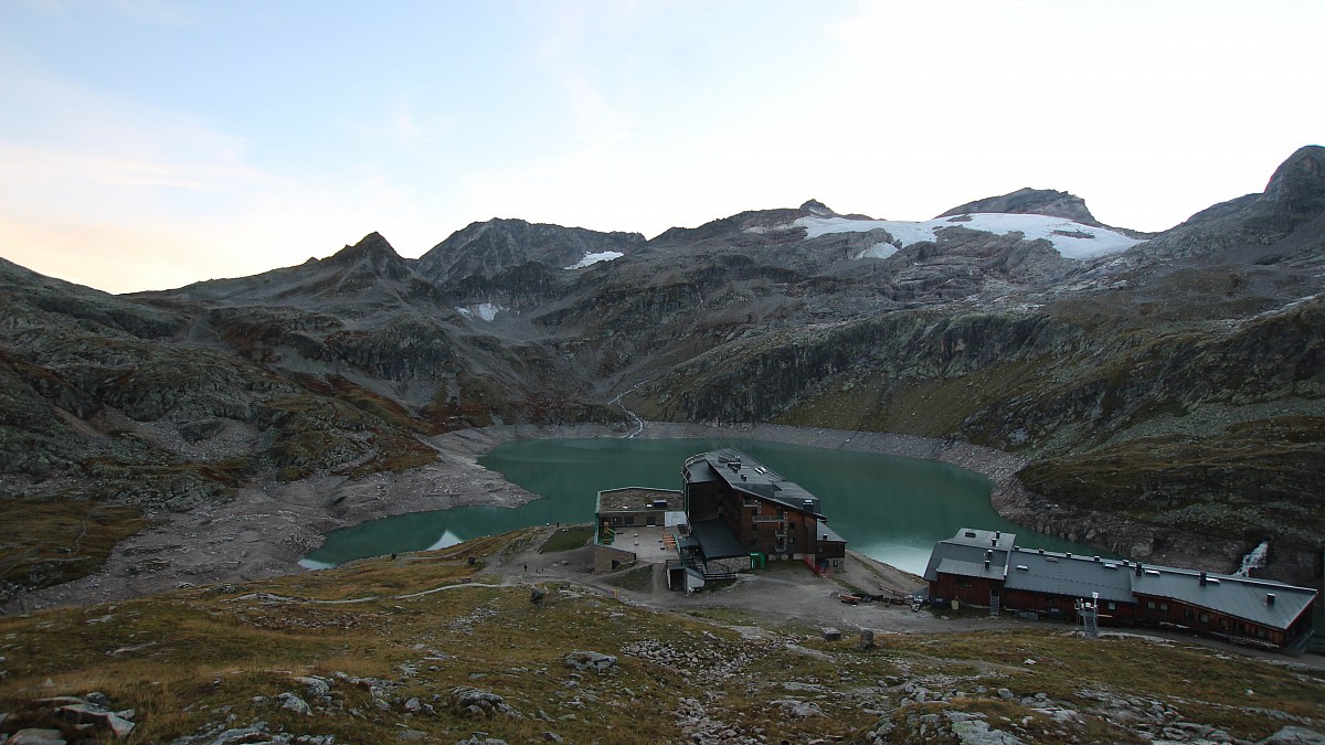 Berghotel Rudolfshütte - Weißsee Gletscherwelt - Blick nach Südwesten ...