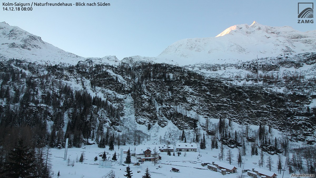 Kolm-Saigurn / Naturfreundehaus - Blick nach Süden - Foto-Webcam.eu