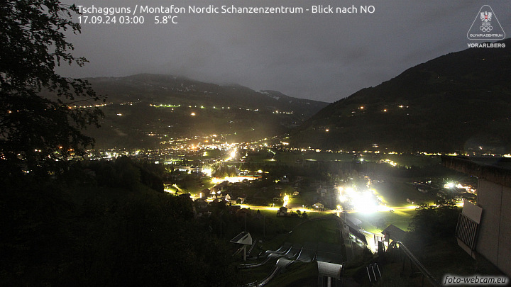 Skisprunganlage in Schruns-Tschagguns, das Montafon Nordic Zentrum.